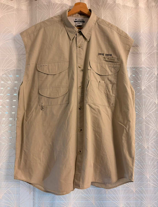 Chemise Columbia PFG Sans Manches Beige - Aventure & Fonctionnelle