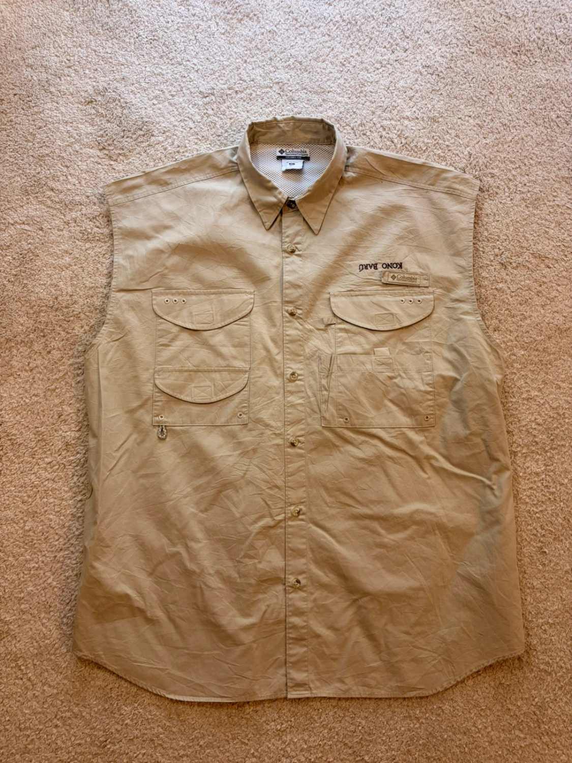 Chemise Columbia PFG Sans Manches Beige - Aventure & Fonctionnelle