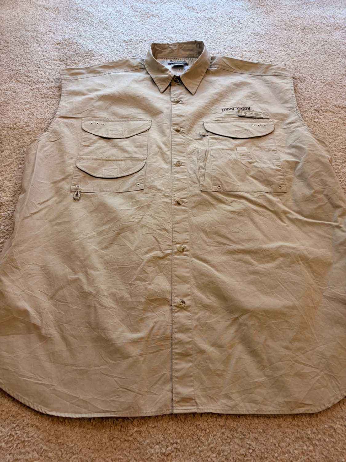 Chemise Columbia PFG Sans Manches Beige - Aventure & Fonctionnelle