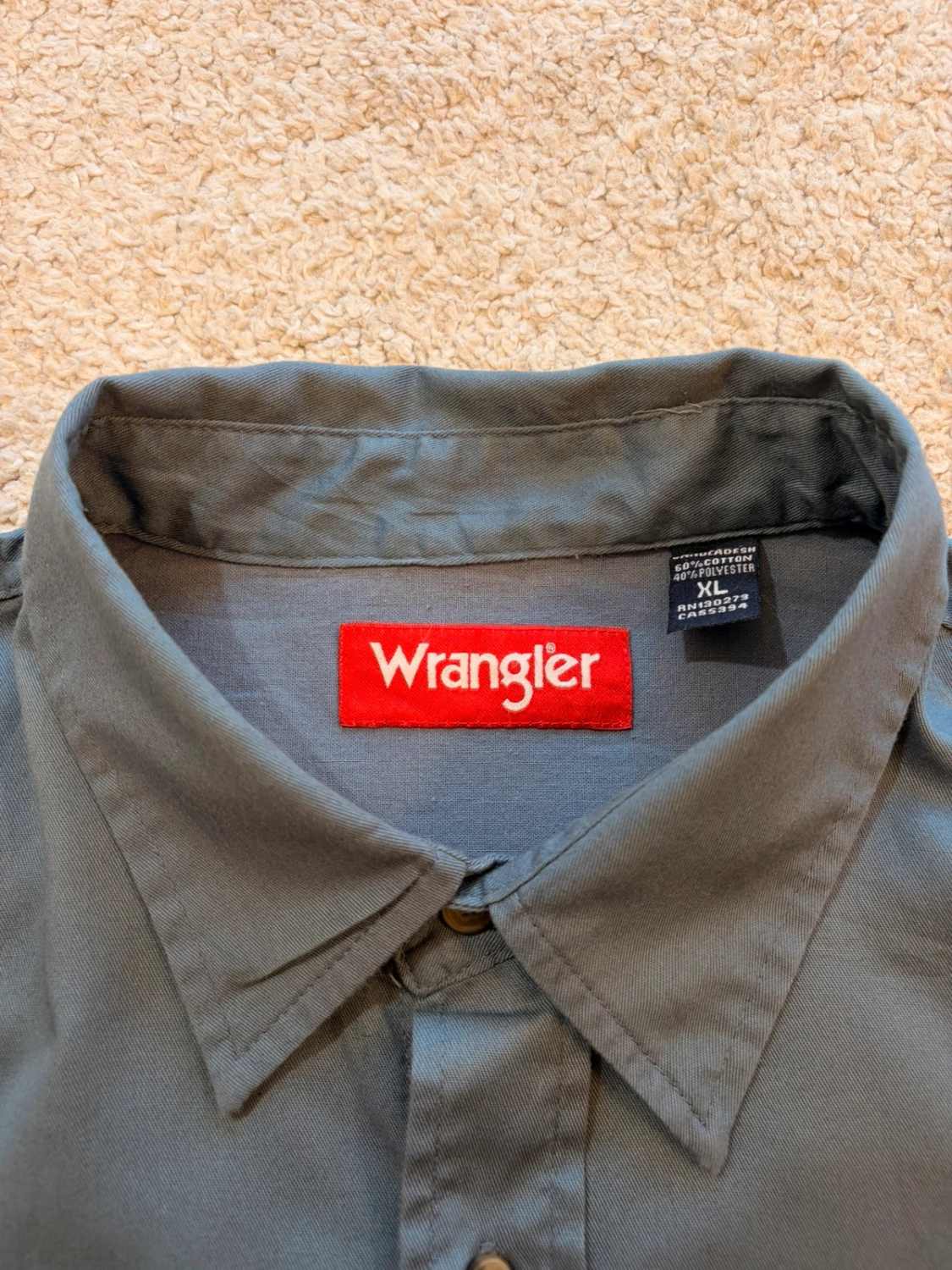 🔵 Chemise Wrangler Homme - Bleu - Taille XL