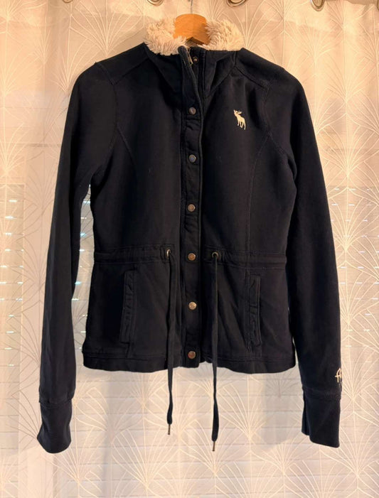 🔵 Veste Abercrombie & Fitch Marine - Élégance Décontractée