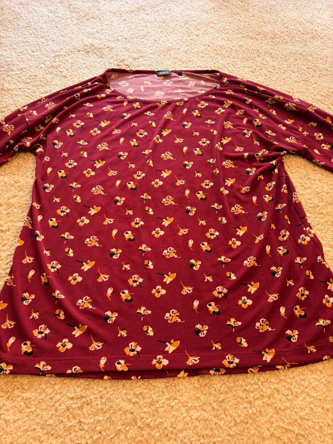 Blouse Emme Marella Bordeaux à Motif Fleur - Romantique & Fluide