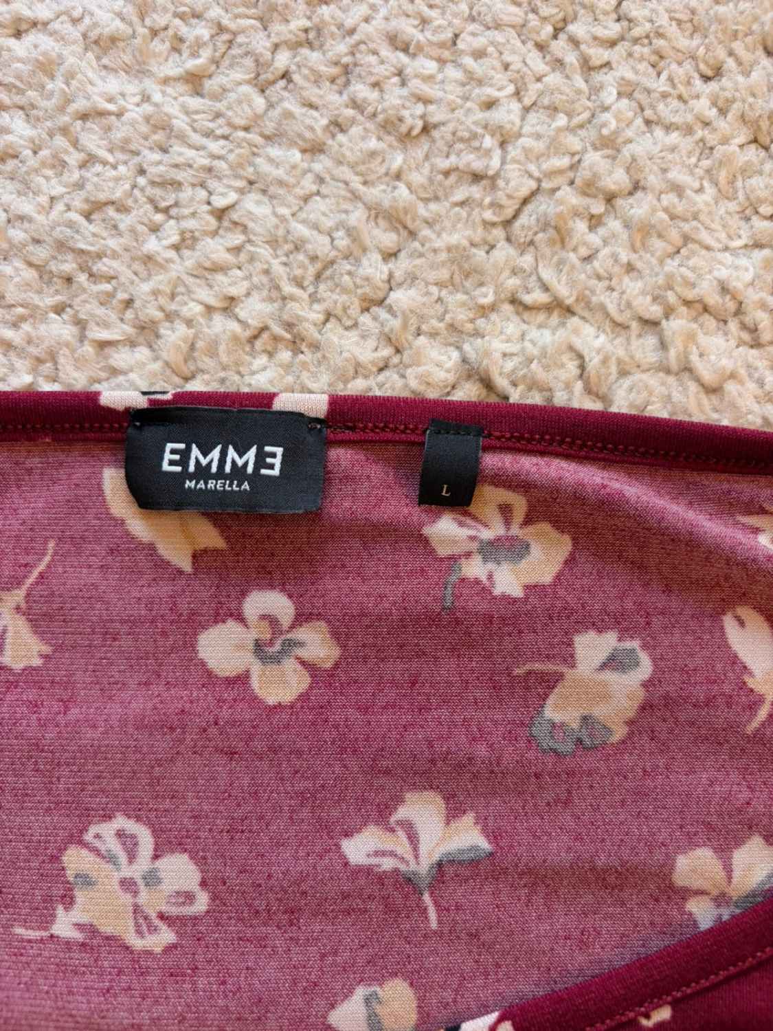 Blouse Emme Marella Bordeaux à Motif Fleur - Romantique & Fluide