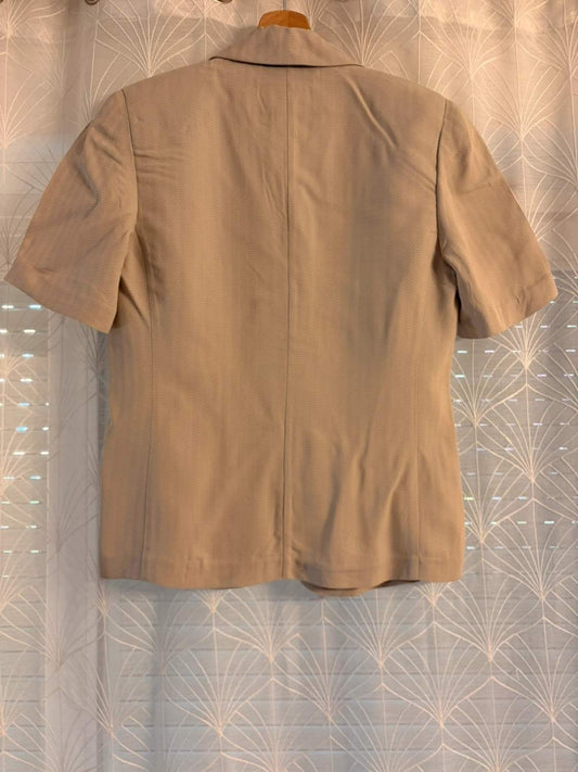 Pierre Cardin Short Sleeve Blazer Khaki/White - Retro & Distinguished