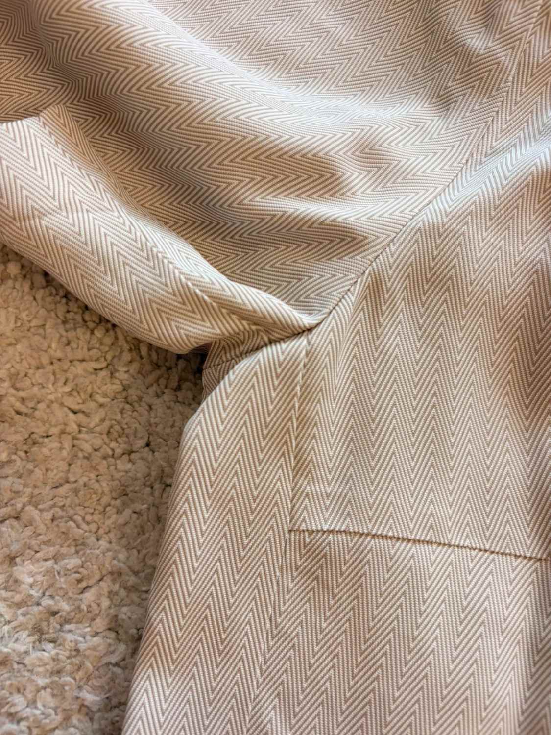 Blazer Pierre Cardin Manches Courtes Kaki/Blanc - Rétro & Distingué