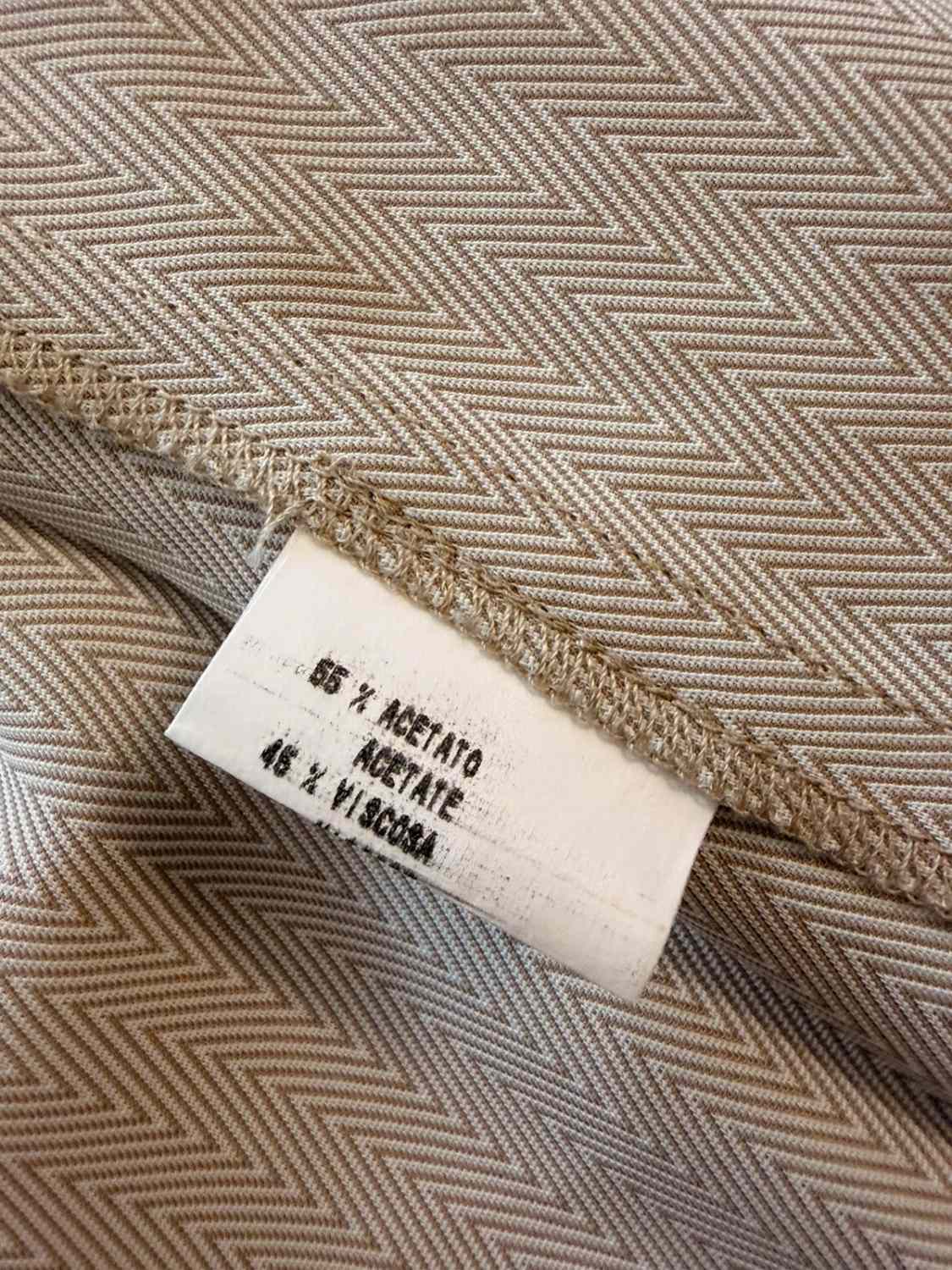 Blazer Pierre Cardin Manches Courtes Kaki/Blanc - Rétro & Distingué
