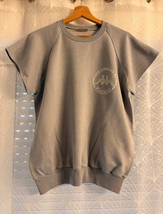 🤍Felpa Sportiva Kappa senza Maniche Grigia - Sport-Chic & Logo Iconico