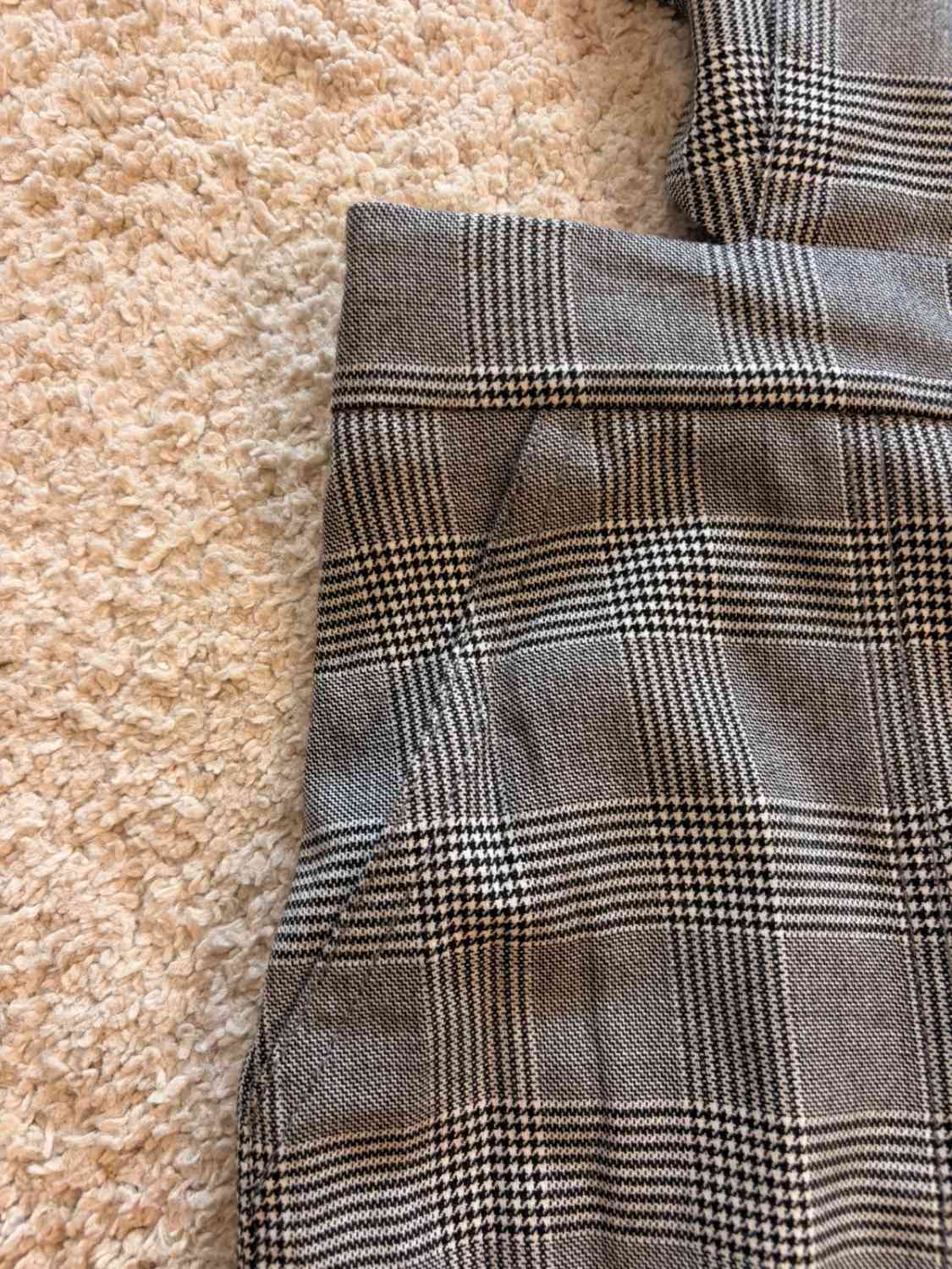 Combinaison Salopette Zara Carreaux Prince de Galles Bretelles Volantées – Femme – Taille M