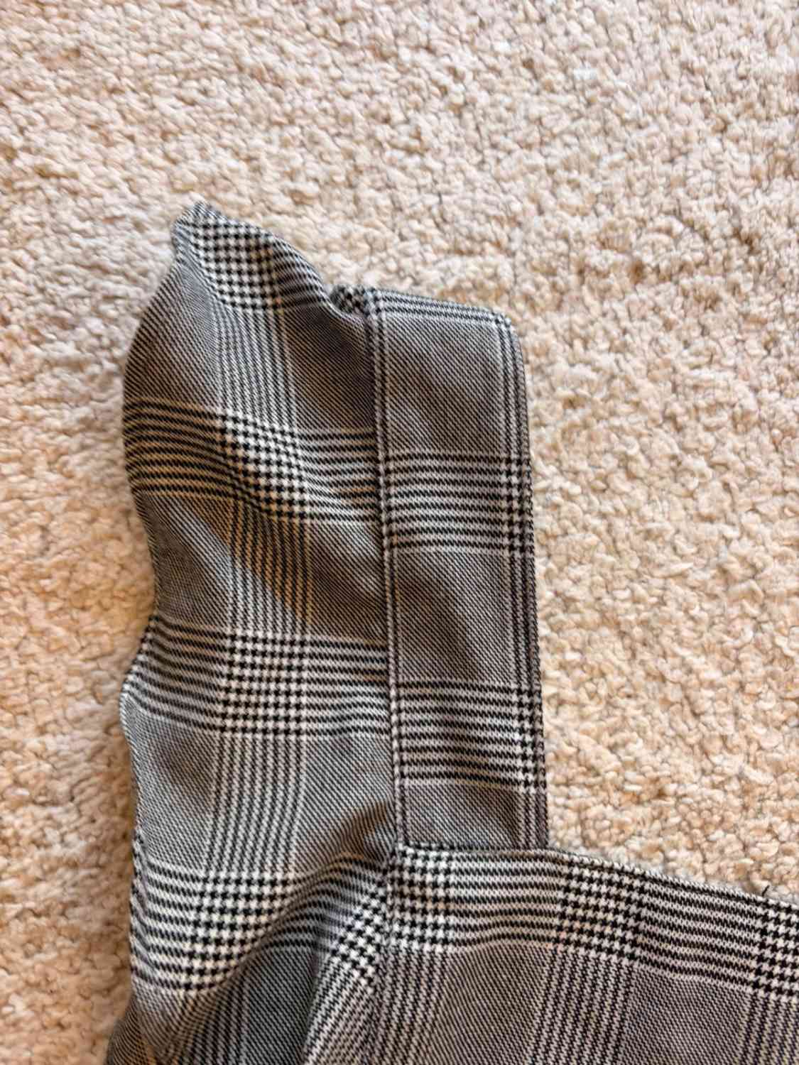 Combinaison Salopette Zara Carreaux Prince de Galles Bretelles Volantées – Femme – Taille M
