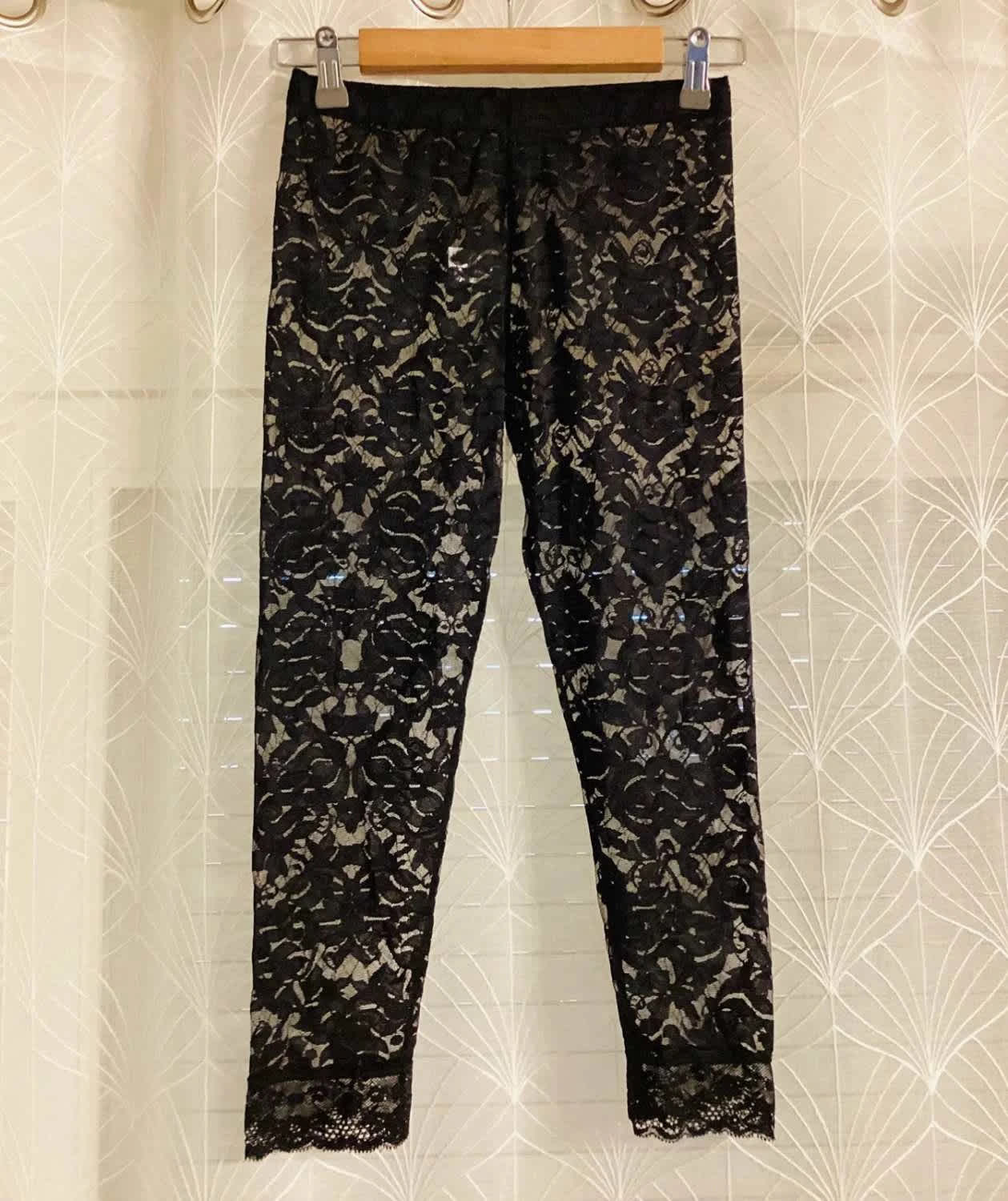 🖤 Legging Transparent - Noir - Taille S/M - Nylon/Elastane