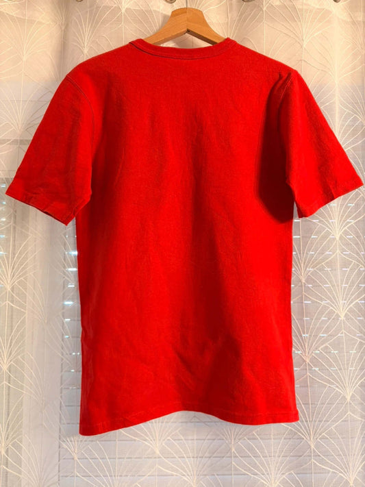 🏆 T-shirt Champion Rouge Logo Brodé - Classique & Authentique