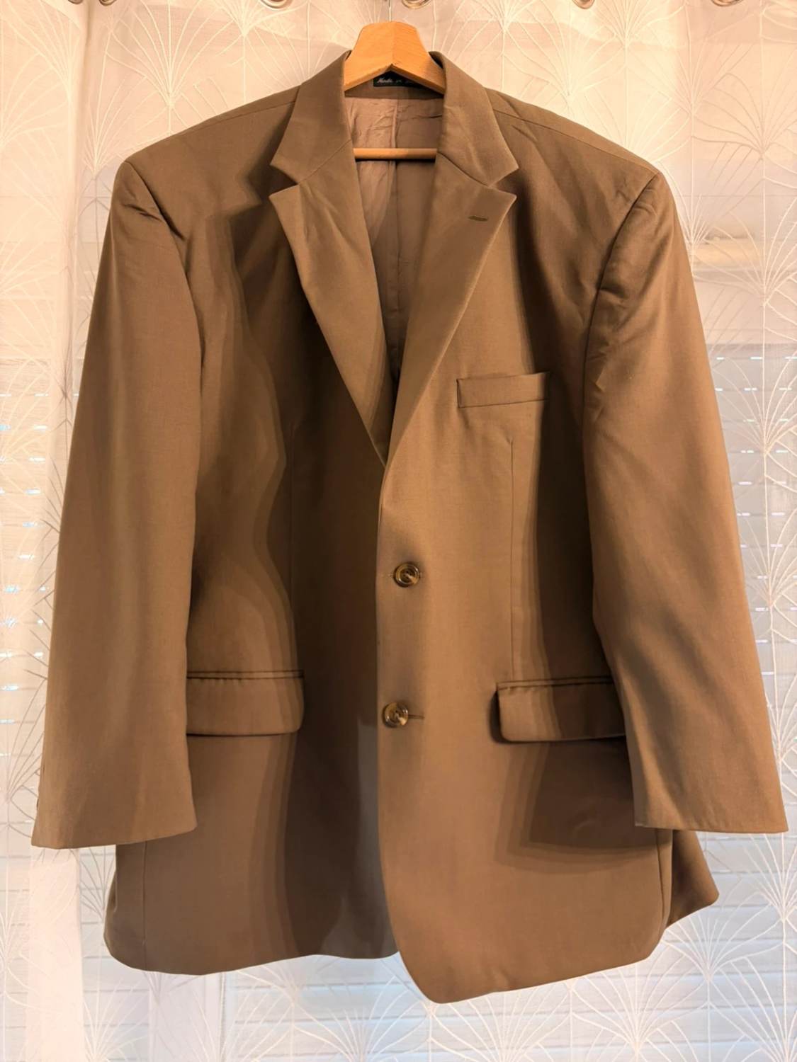 Blazer Chaps Homme - Kaki - Taille 48R (XL) - Laine Vierge