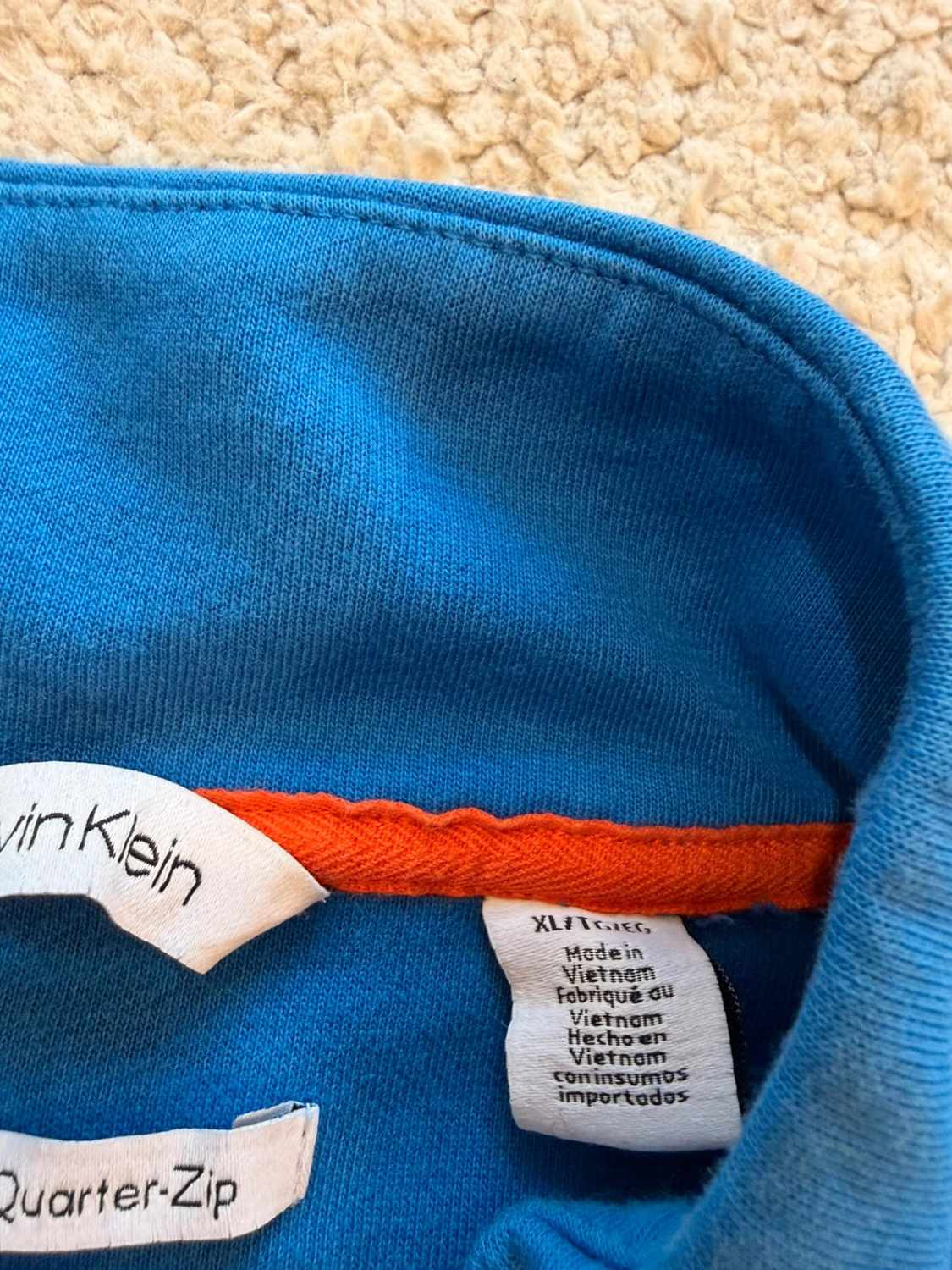 🔵🧥 Veste Calvin Klein Classic Quarter Bleu