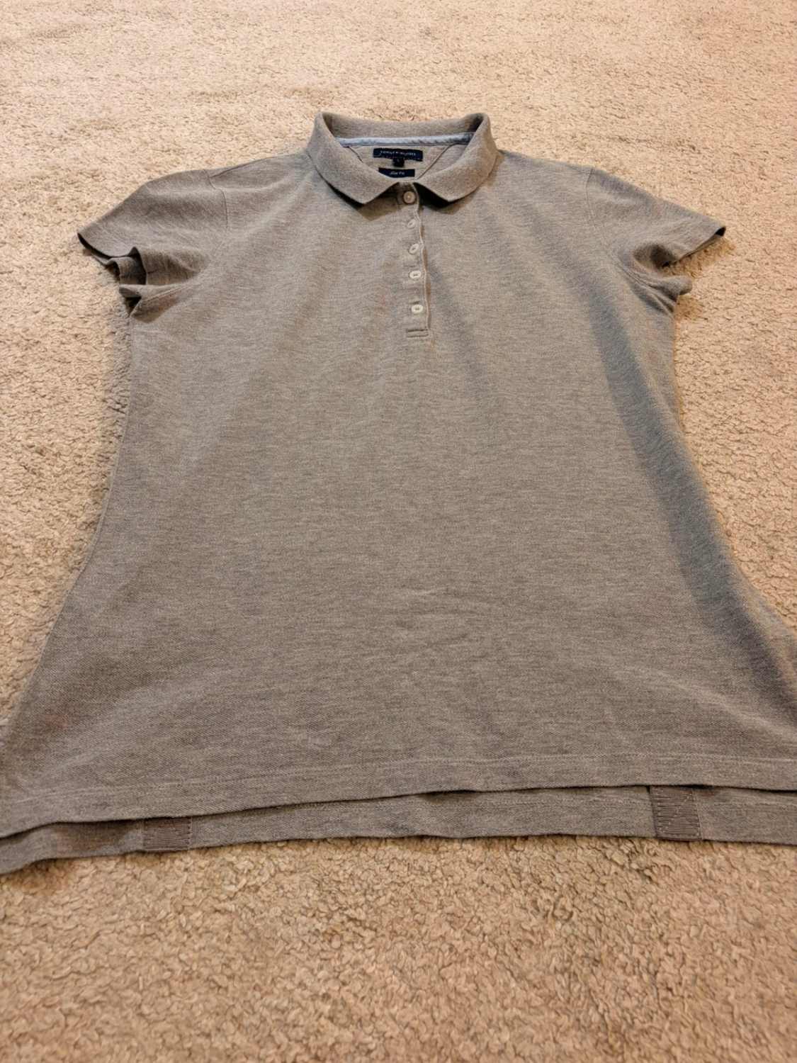 Polo Tommy Hilfiger Femme Slim Fit - Gris - Taille L