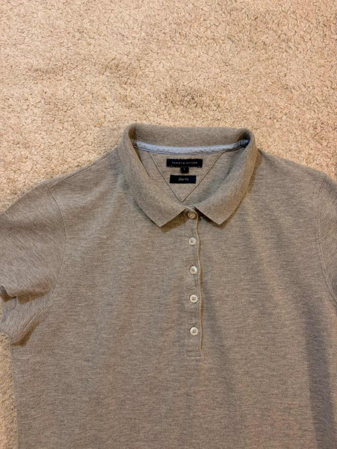 Polo Tommy Hilfiger Femme Slim Fit - Gris - Taille L