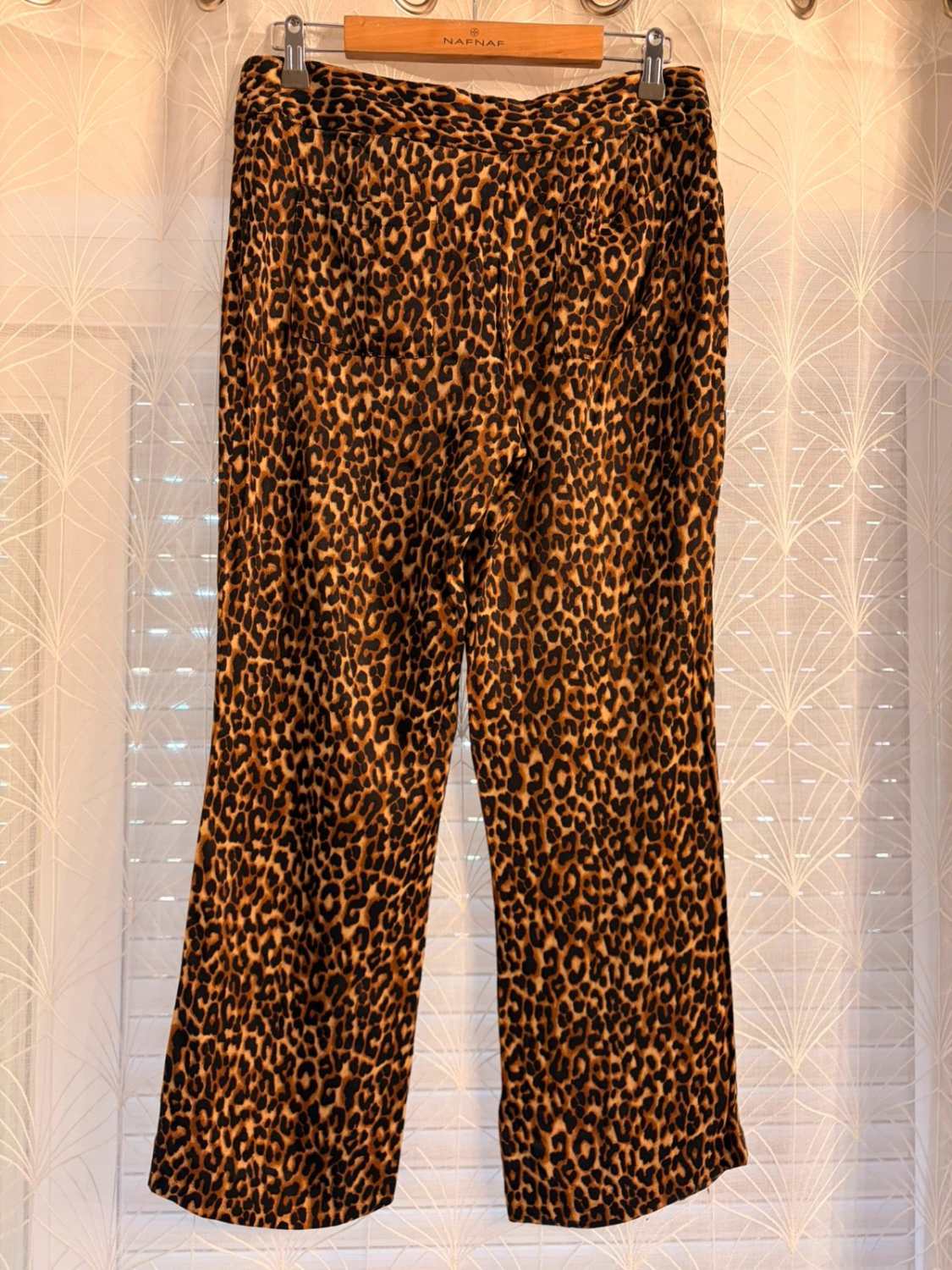 Pantalon Zara Léopard Noir/Marron - Taille M