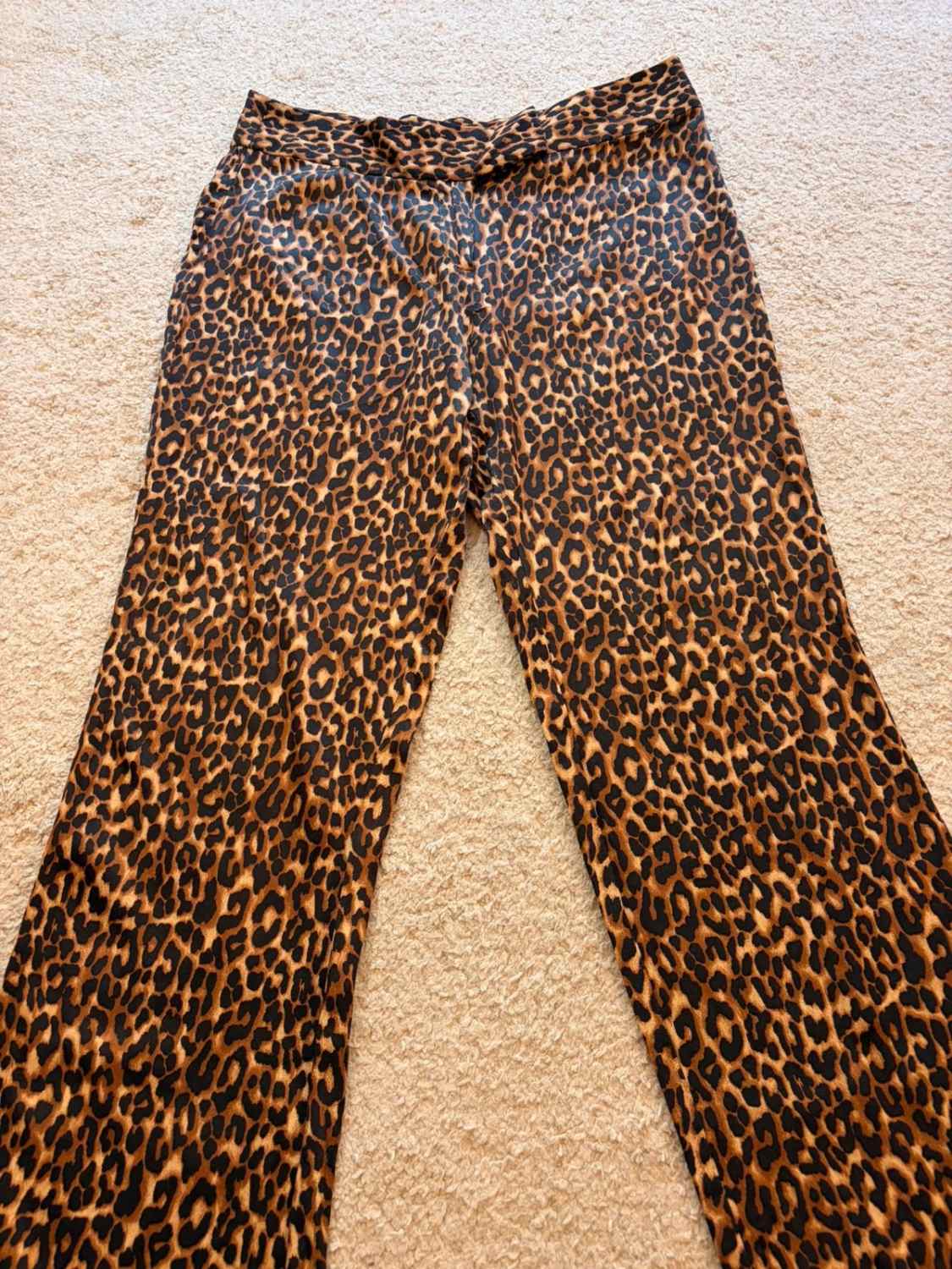 Pantalon Zara Léopard Noir/Marron - Taille M