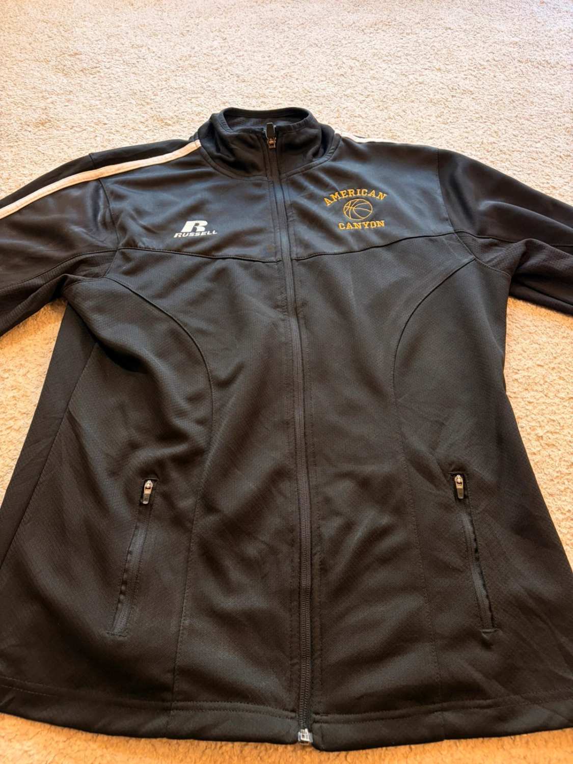Veste Russell Survêtement Noir à Bande - Sportive & Confortable