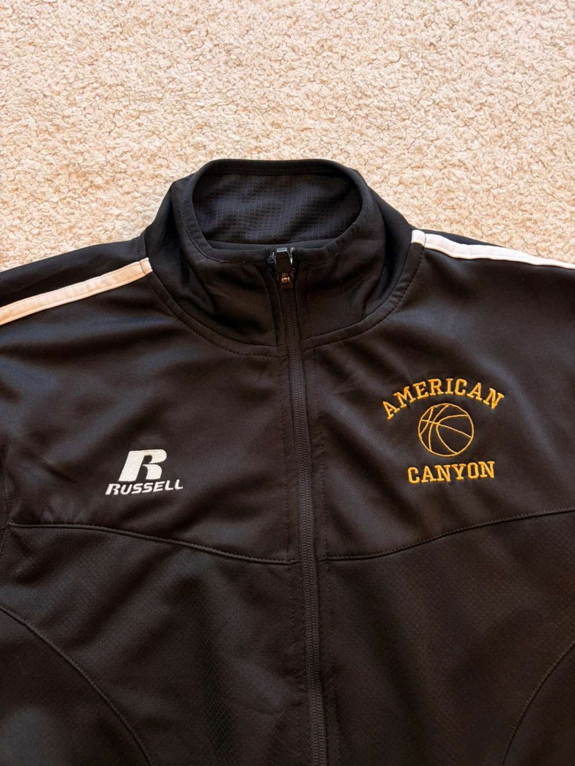 Veste Russell Survêtement Noir à Bande - Sportive & Confortable