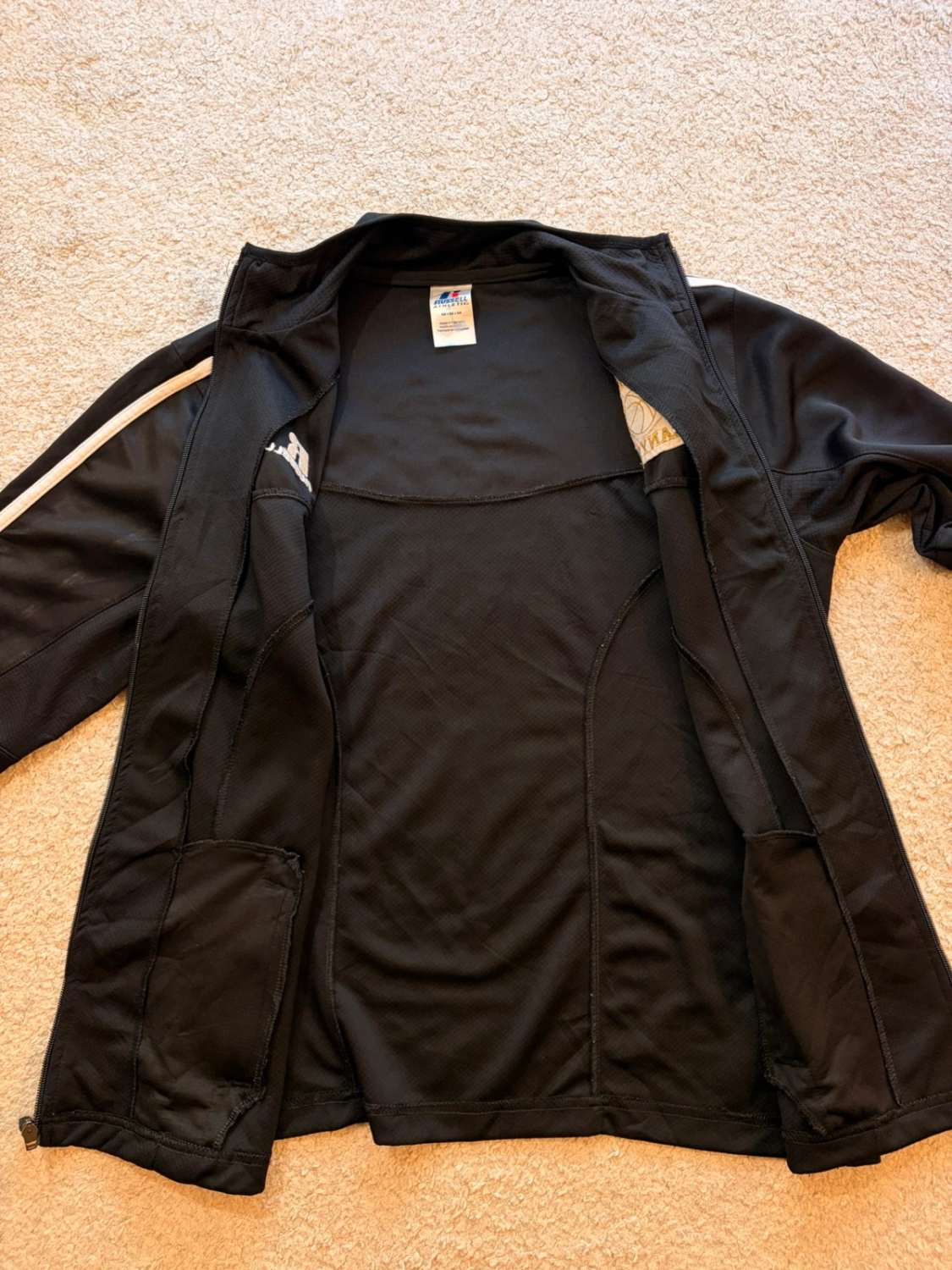 Veste Russell Survêtement Noir à Bande - Sportive & Confortable