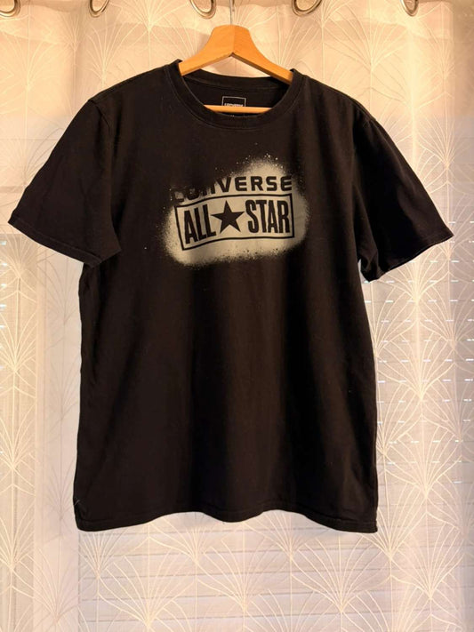 ⭐🖤 T-shirt Converse Imprimé Noir - Iconique & Streetwear