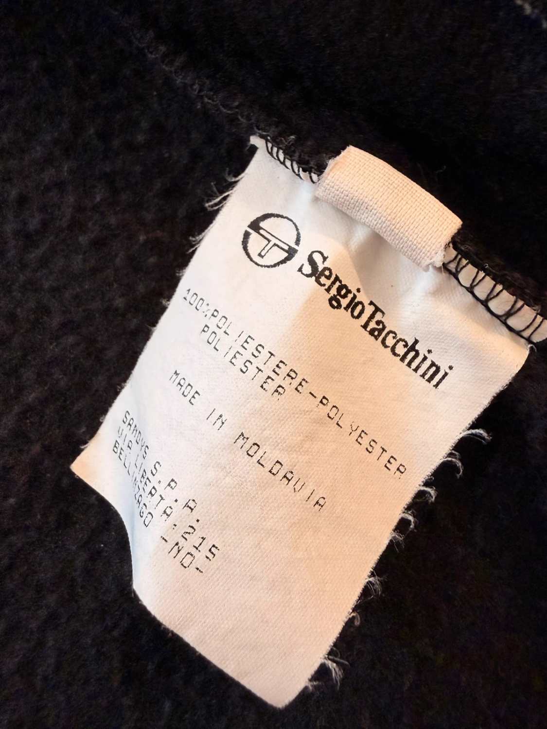 🧥 Veste Polaire Sergio Tacchini Noir - Rétro & Confortable