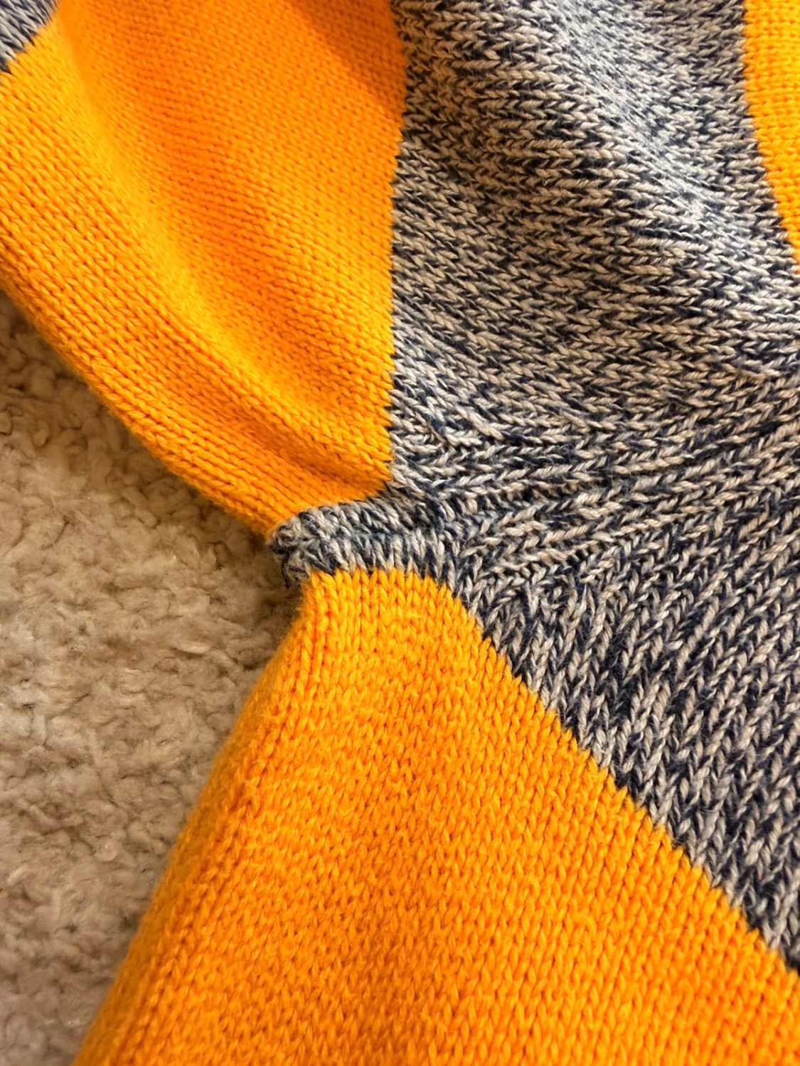 💛Sweat Tommy Jeans à Rayures Gris/Jaune - Relaxed Fit & Confortable