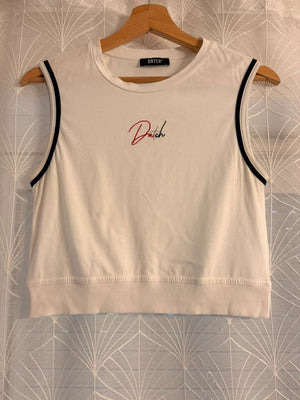 Datch Court Sans Manches Blanc - Minimaliste & Sensuel