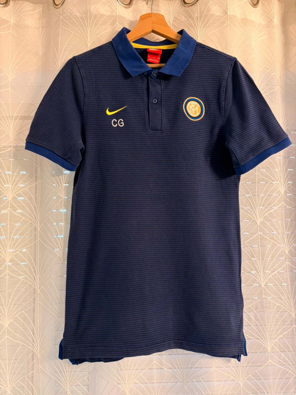 🎾🔵 Polo Nike "CG" à Rayures Bleu/Noir - Sportif & Féminin