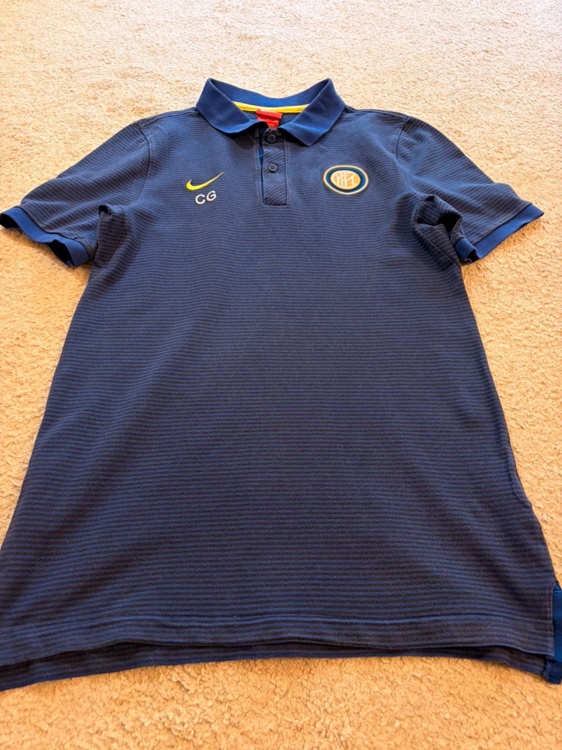 🎾🔵 Polo Nike "CG" à Rayures Bleu/Noir - Sportif & Féminin