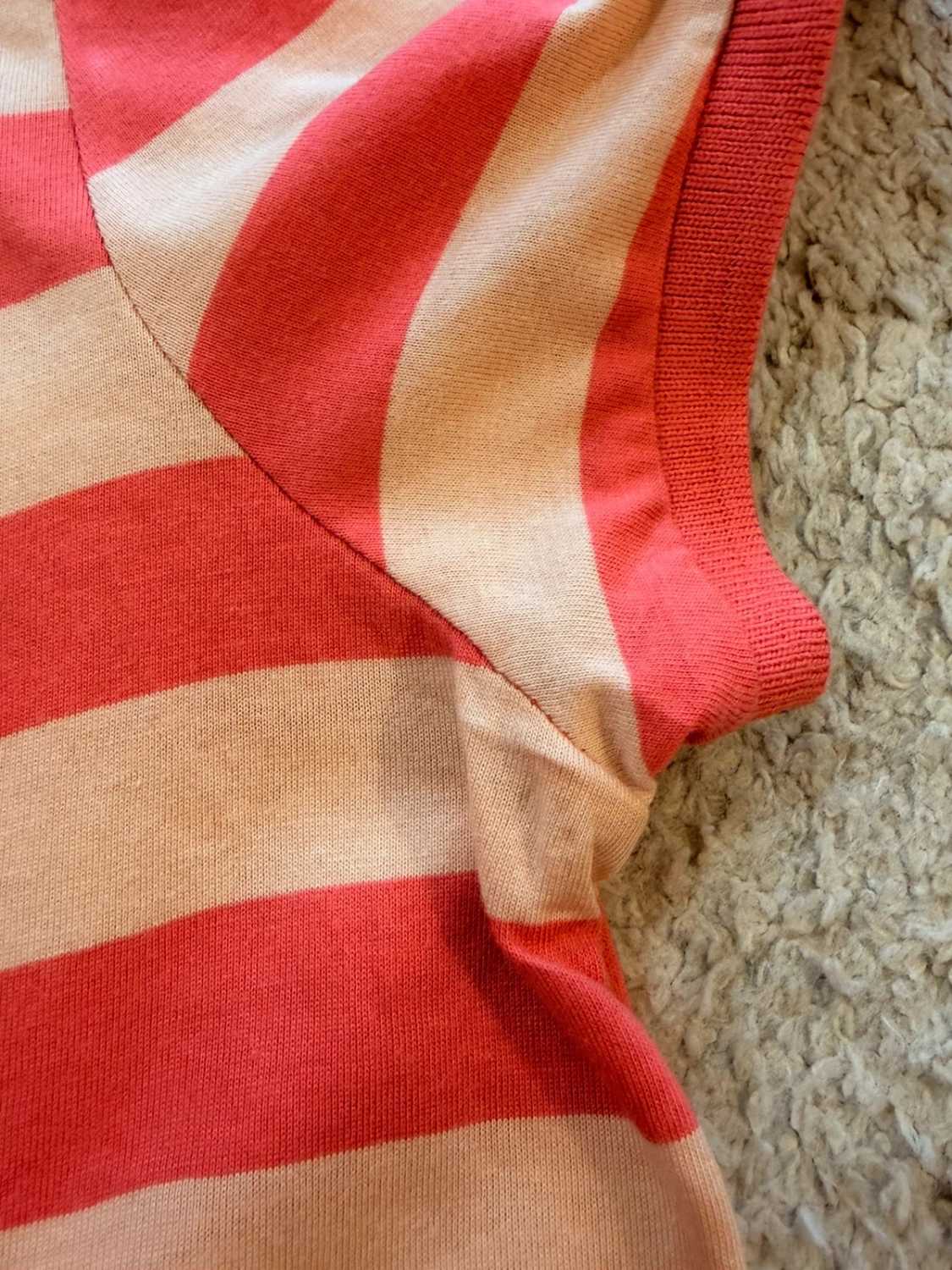 🐚🌸 Polo Puma à Rayures Beige/Corail - Douceur & Élégance