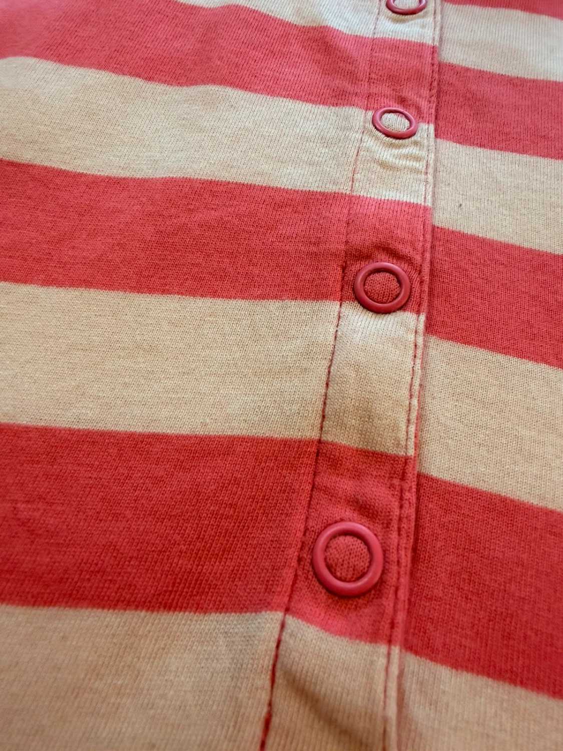 🐚🌸 Polo Puma à Rayures Beige/Corail - Douceur & Élégance