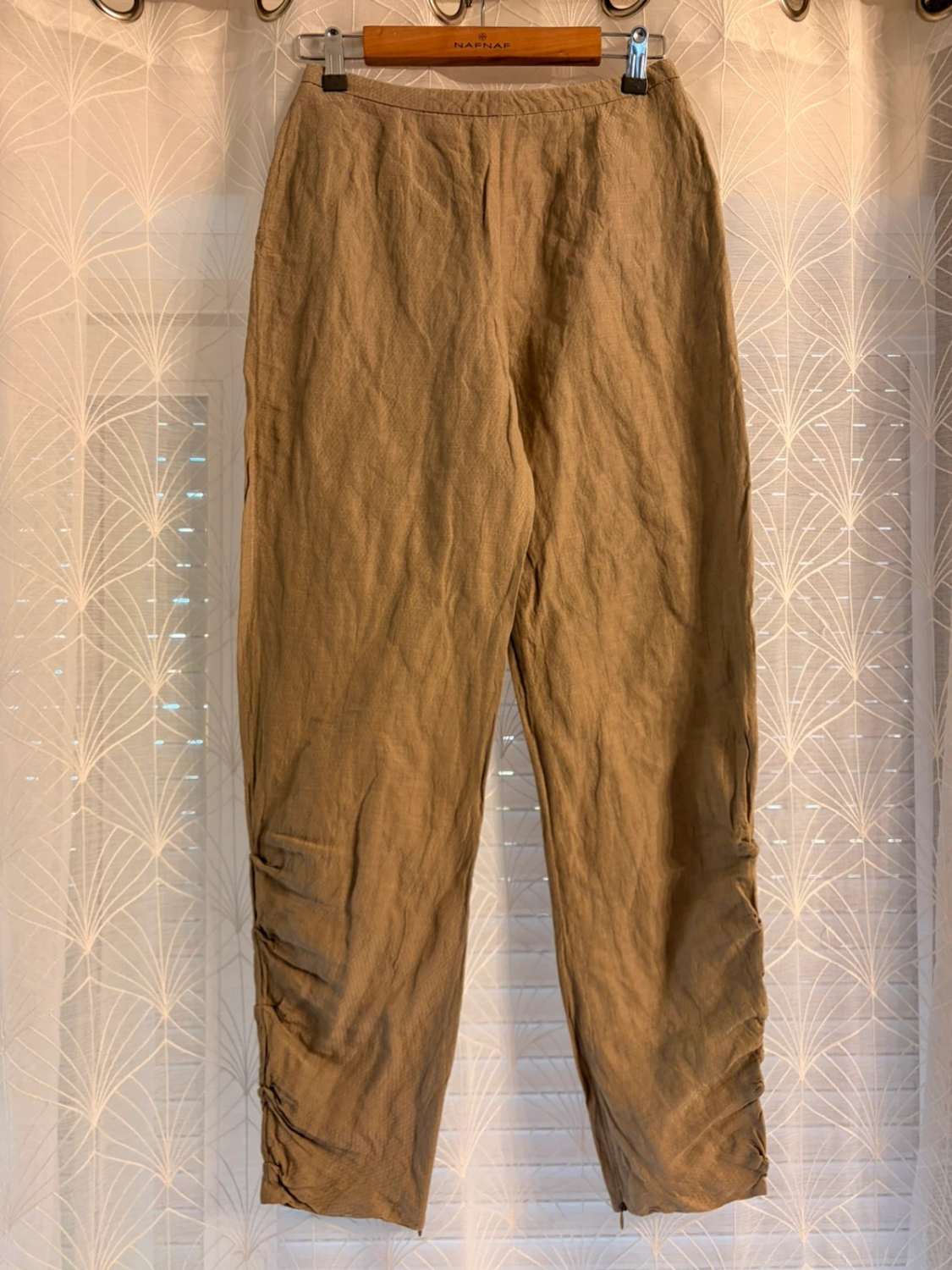 Pantalon Giorgio Armani Lin/Soie Beige - IT38