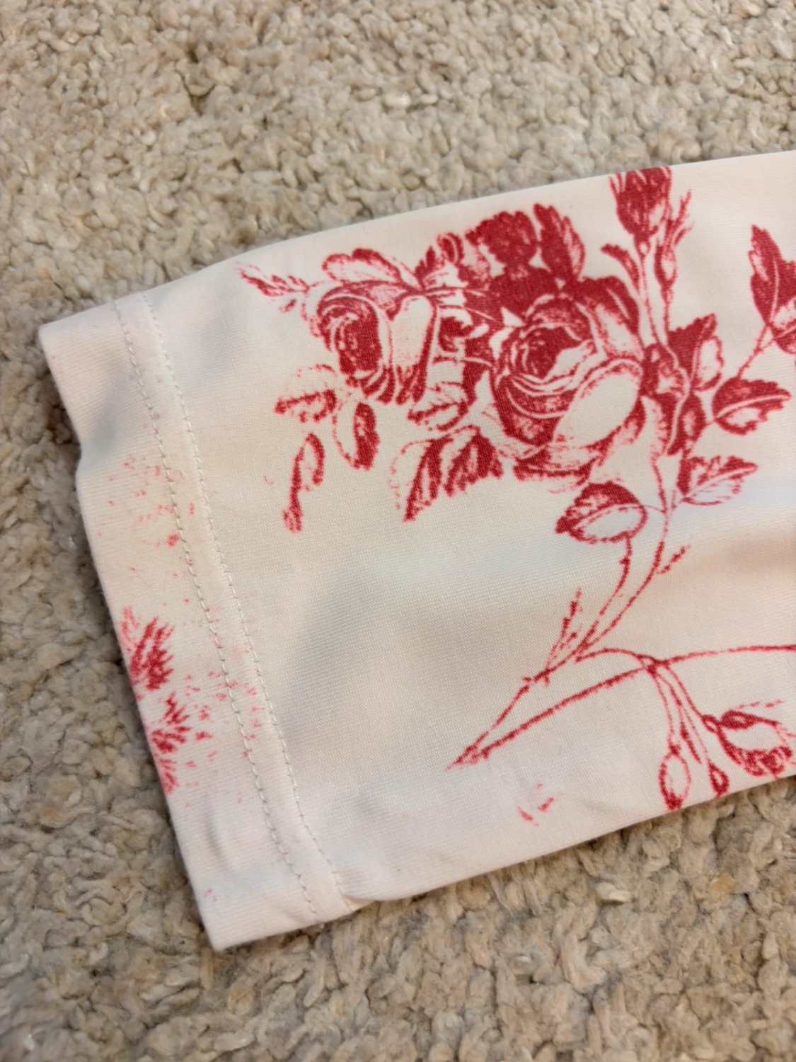 🌸🤍 Blouse Luisa Spagnoli Blanc à Motif Fleur Rouge - Délicate & Sensuelle