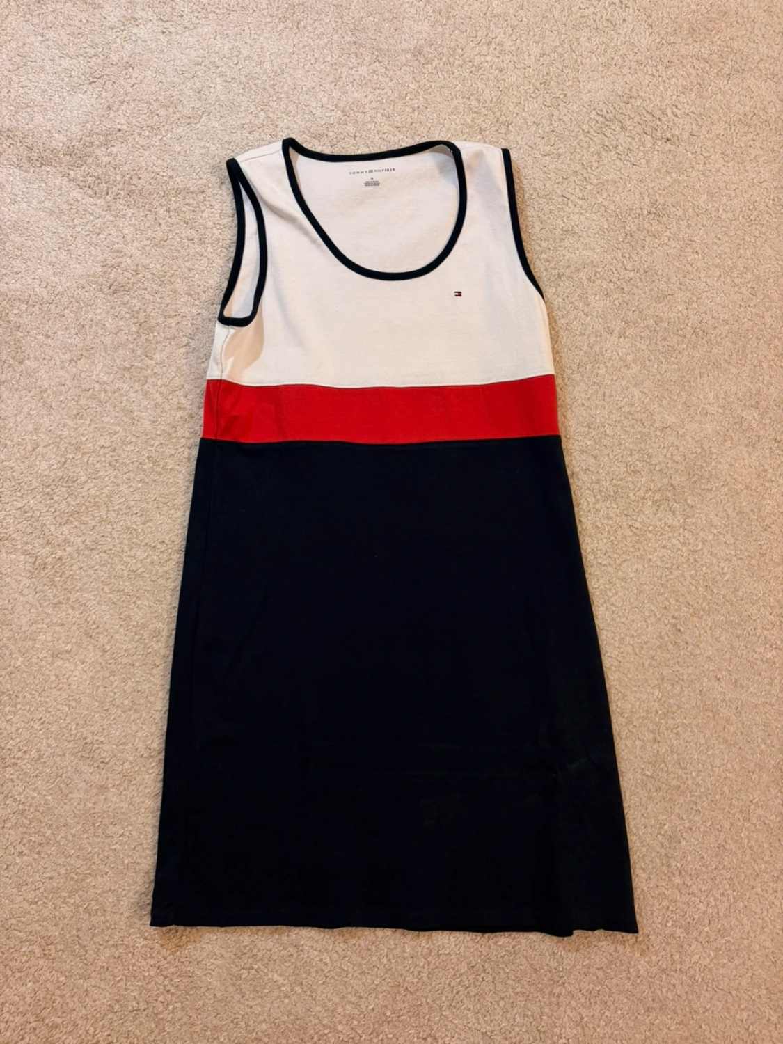 Tunique Tommy Hilfiger Sans Manches Marine/Rouge/Blanc - Élégante & Confortable