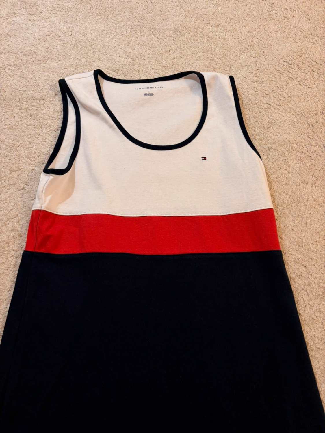 Tunique Tommy Hilfiger Sans Manches Marine/Rouge/Blanc - Élégante & Confortable