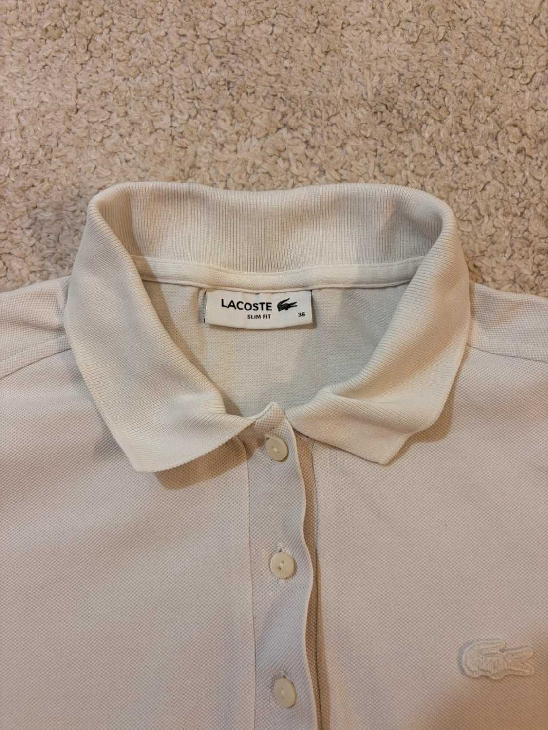 🤍Polo Lacoste Slim Fit Blanc - Élégance Intemporelle