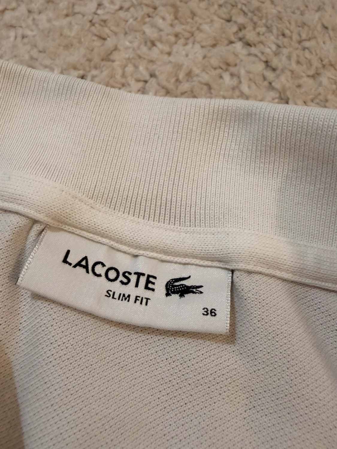 🤍Polo Lacoste Slim Fit Blanc - Élégance Intemporelle