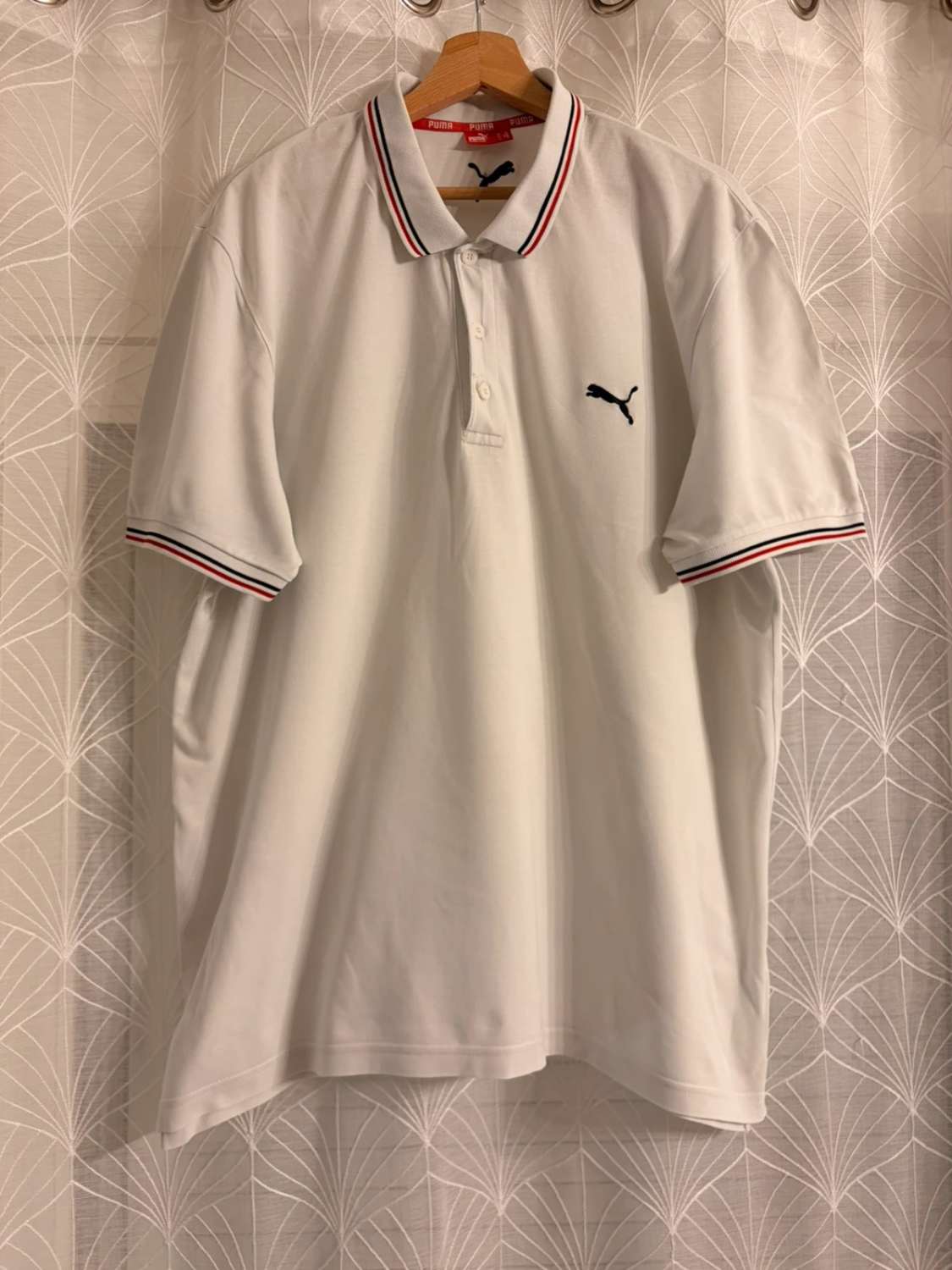 🔴 Polo Puma à Logo Brodé Blanc - Sportif & Confortable