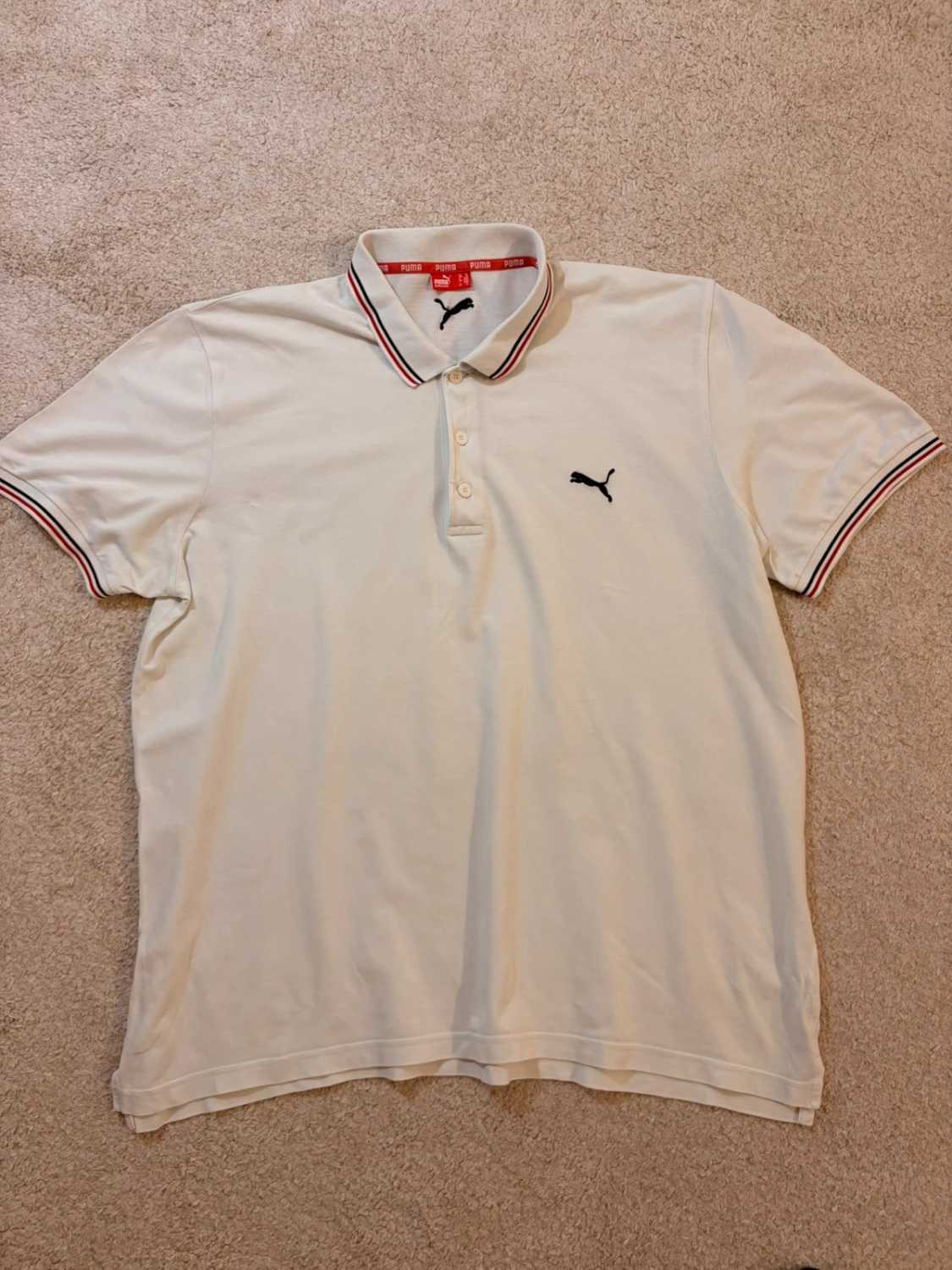 🔴 Polo Puma à Logo Brodé Blanc - Sportif & Confortable