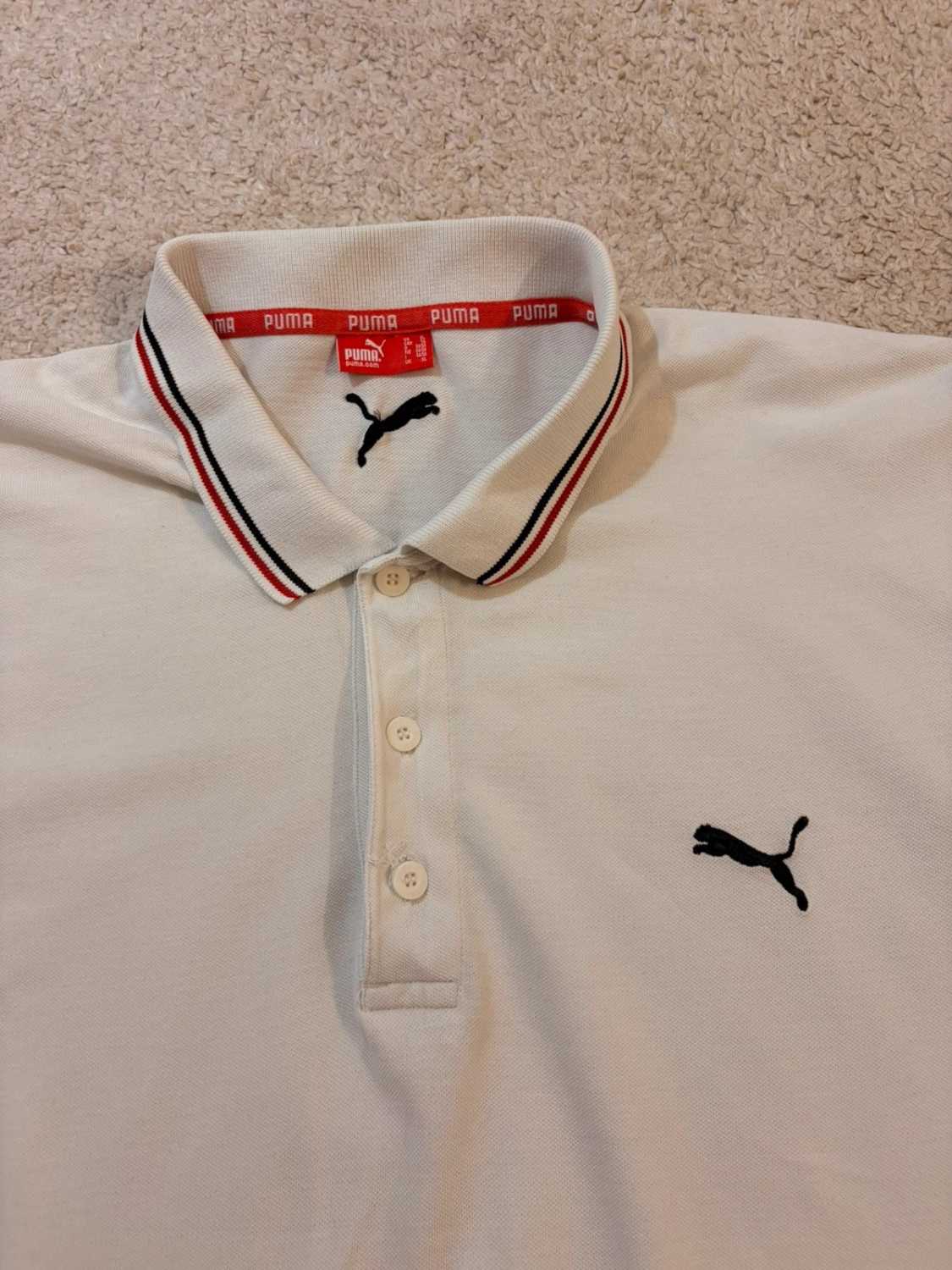 🔴 Polo Puma à Logo Brodé Blanc - Sportif & Confortable