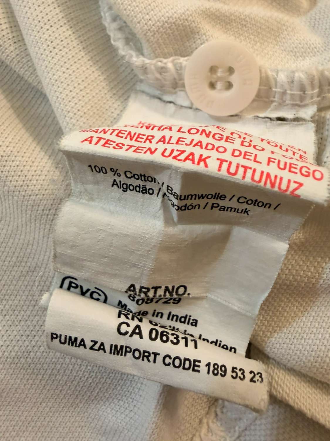 🔴 Polo Puma à Logo Brodé Blanc - Sportif & Confortable