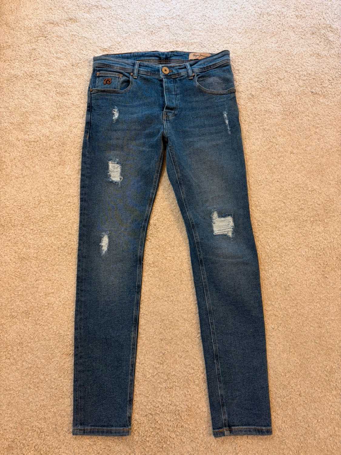 Jeans Pepe Jeans "Khakis & Twills" Troués Bleu - Taille W33