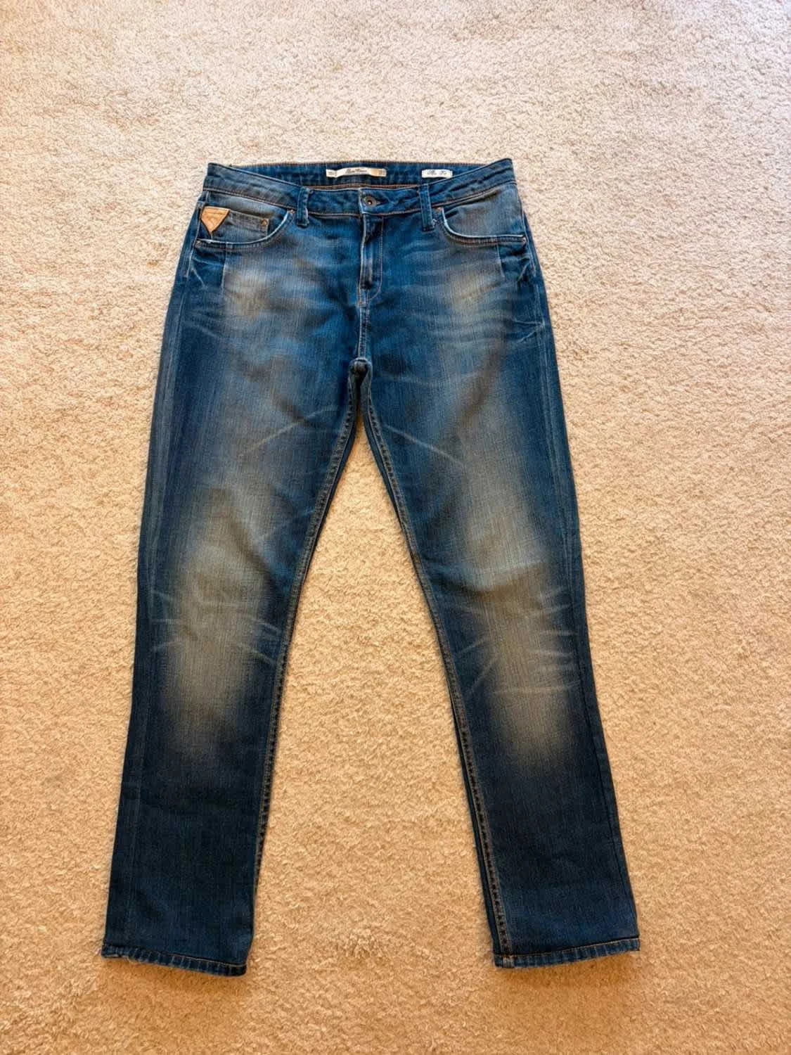 Jeans Zara Premium Denimwear Slim Fit Marine - Taille USA10