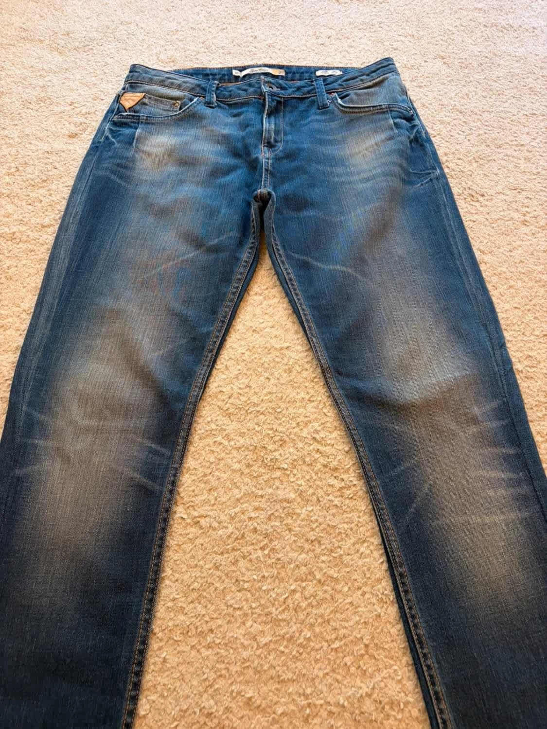 Jeans Zara Premium Denimwear Slim Fit Marine - Taille USA10