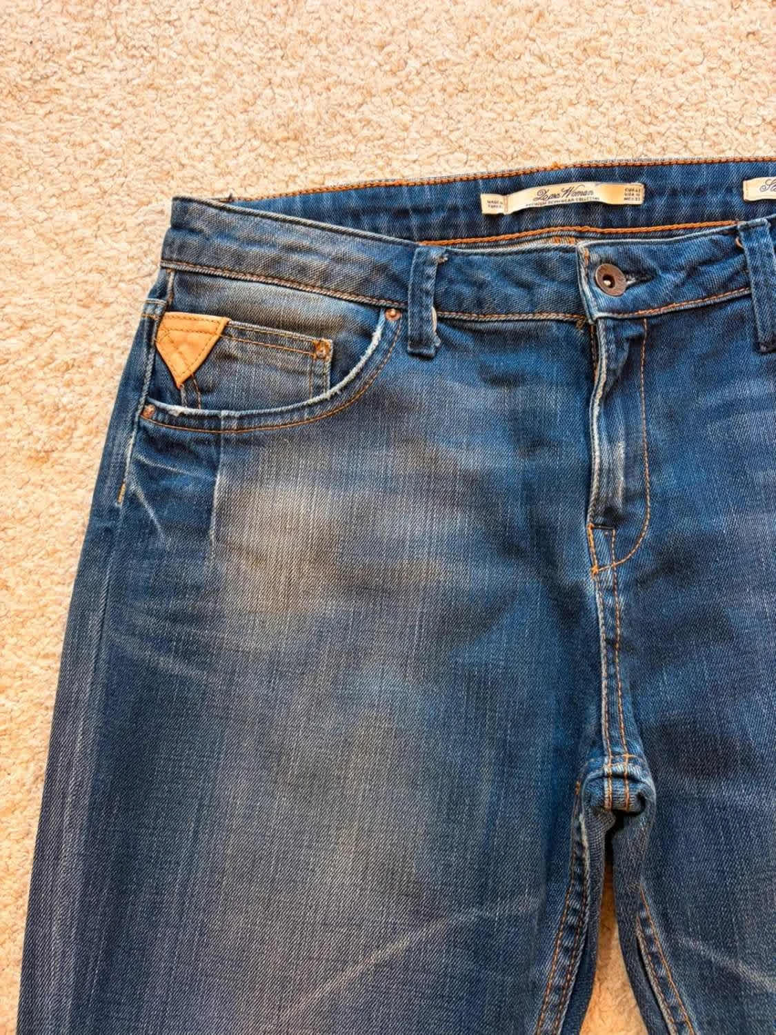 Jeans Zara Premium Denimwear Slim Fit Marine - Taille USA10