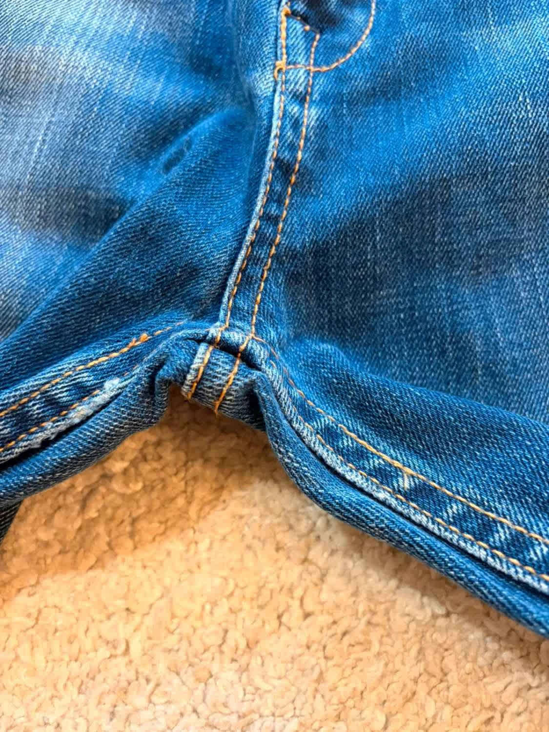Jeans Zara Premium Denimwear Slim Fit Marine - Taille USA10