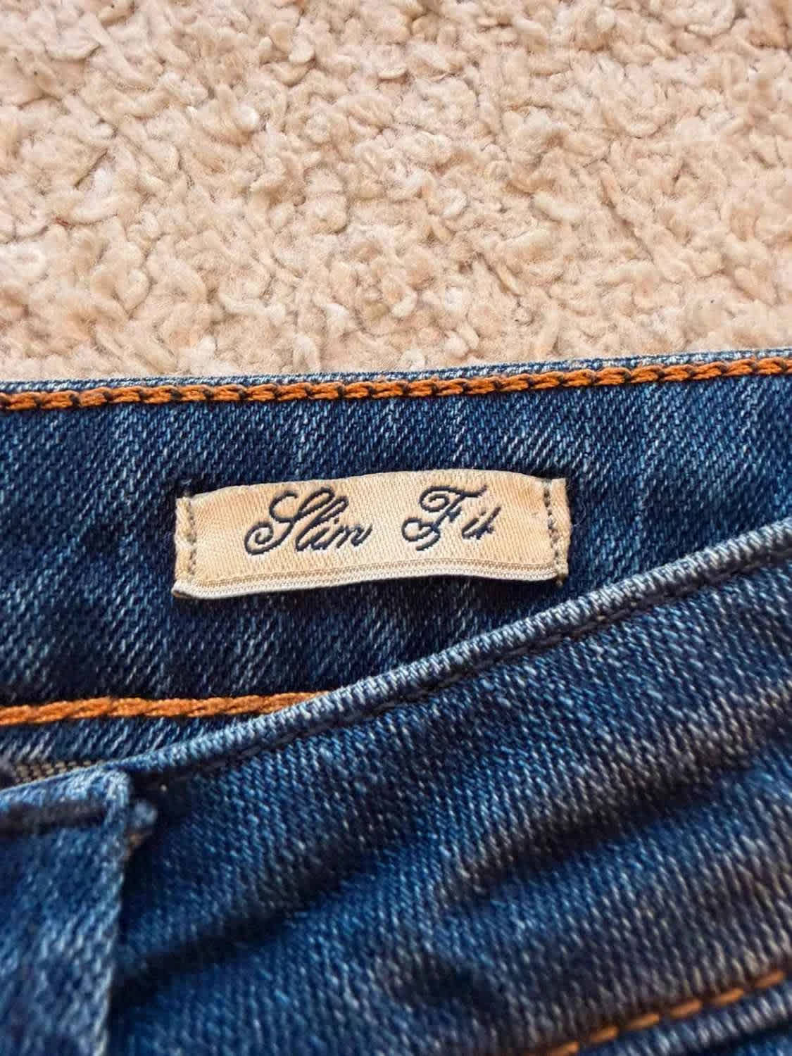 Jeans Zara Premium Denimwear Slim Fit Marine - Taille USA10