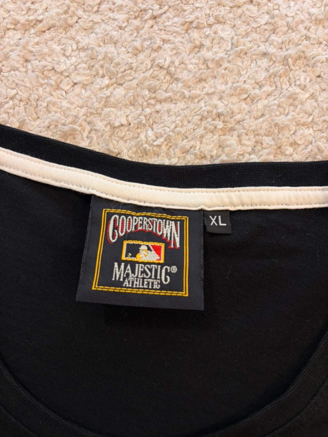 T-shirt Majestic 'Cooperstown' Noir/Blanc - Collector Baseball