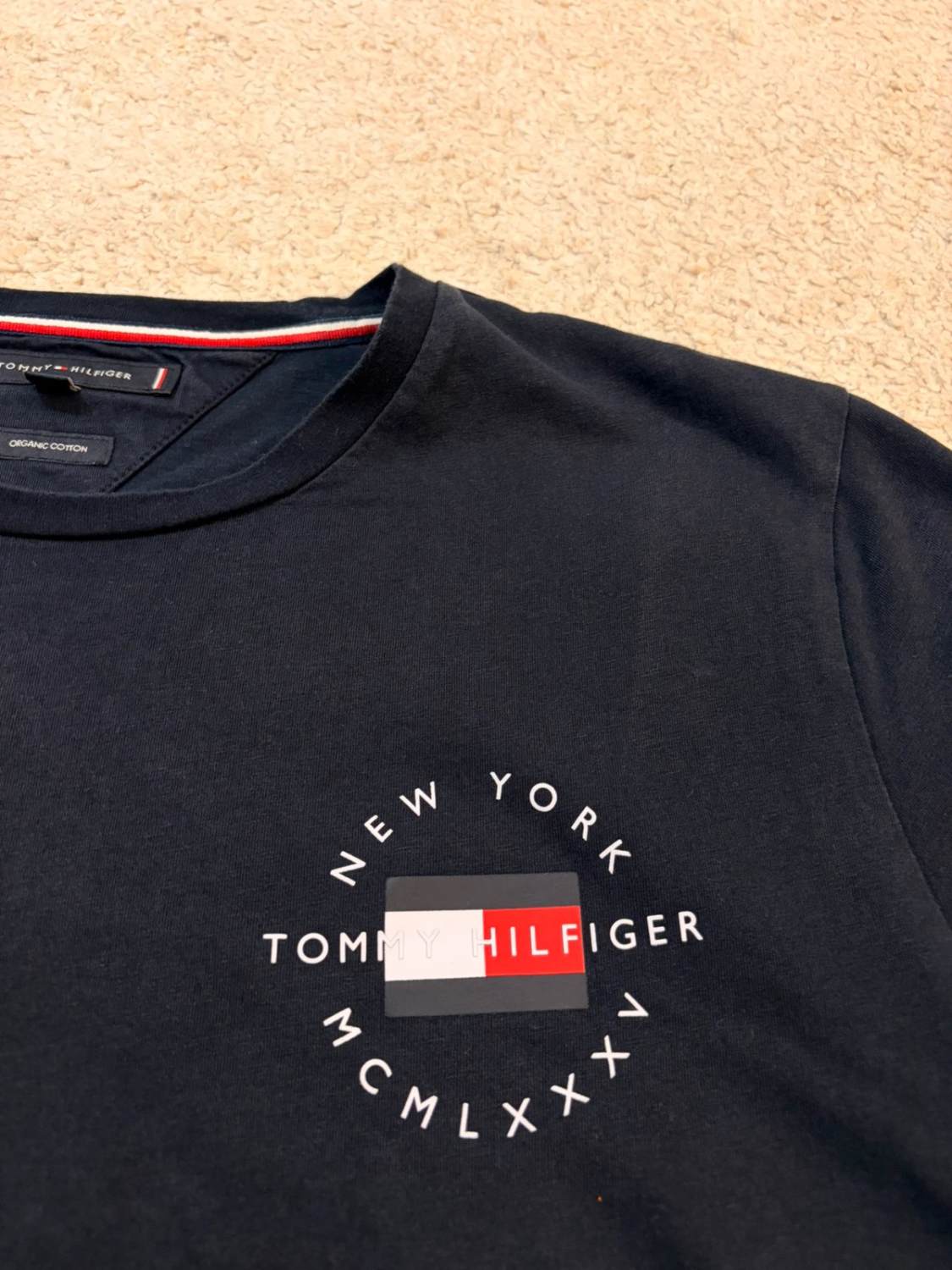 🌱 T-shirt Tommy Hilfiger Organic Coton Marine - Ecoresponsable & Basique